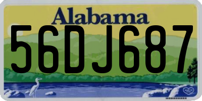 AL license plate 56DJ687