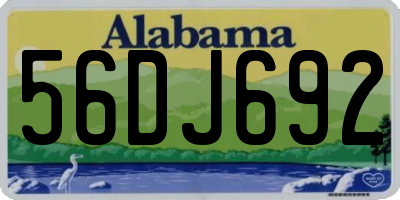 AL license plate 56DJ692