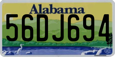 AL license plate 56DJ694