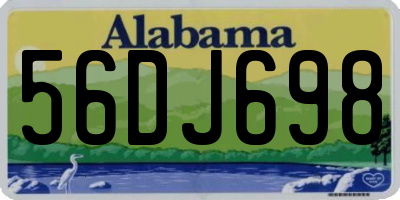 AL license plate 56DJ698