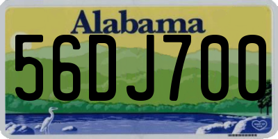 AL license plate 56DJ700