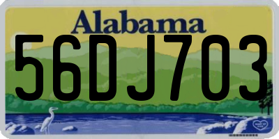 AL license plate 56DJ703