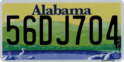 AL license plate 56DJ704