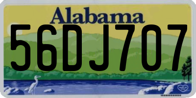 AL license plate 56DJ707