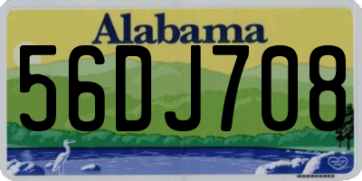 AL license plate 56DJ708