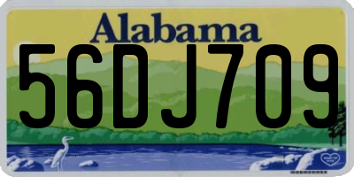AL license plate 56DJ709