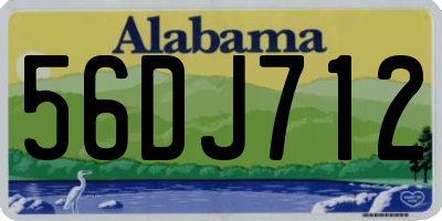 AL license plate 56DJ712