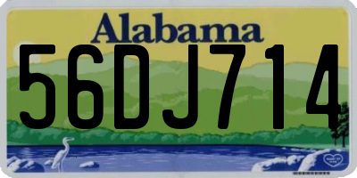 AL license plate 56DJ714