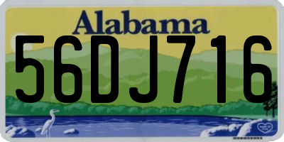 AL license plate 56DJ716
