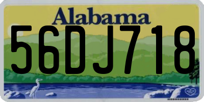 AL license plate 56DJ718