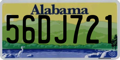 AL license plate 56DJ721