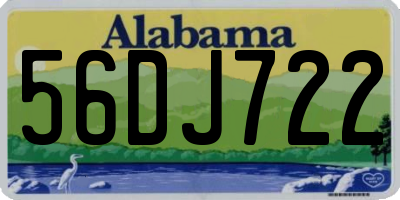 AL license plate 56DJ722
