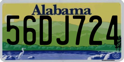 AL license plate 56DJ724
