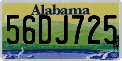 AL license plate 56DJ725