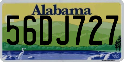 AL license plate 56DJ727