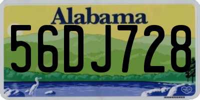 AL license plate 56DJ728