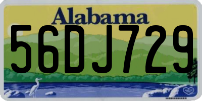 AL license plate 56DJ729