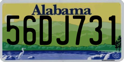 AL license plate 56DJ731