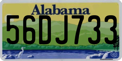 AL license plate 56DJ733