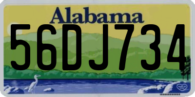 AL license plate 56DJ734