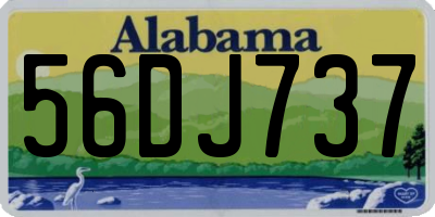 AL license plate 56DJ737