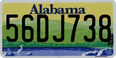 AL license plate 56DJ738