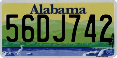 AL license plate 56DJ742