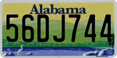 AL license plate 56DJ744
