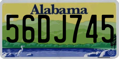 AL license plate 56DJ745