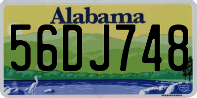 AL license plate 56DJ748