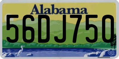 AL license plate 56DJ750