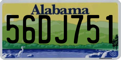 AL license plate 56DJ751