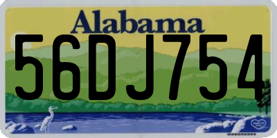 AL license plate 56DJ754