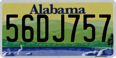 AL license plate 56DJ757
