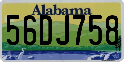 AL license plate 56DJ758