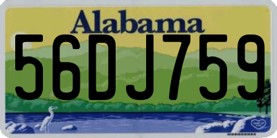 AL license plate 56DJ759