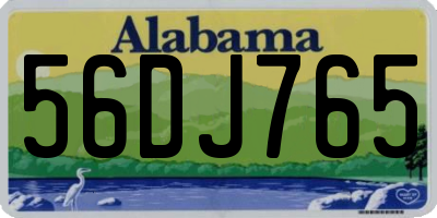 AL license plate 56DJ765