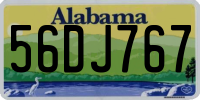 AL license plate 56DJ767