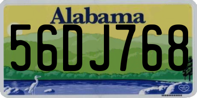 AL license plate 56DJ768