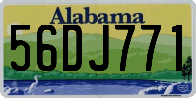 AL license plate 56DJ771
