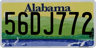 AL license plate 56DJ772