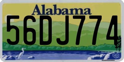 AL license plate 56DJ774