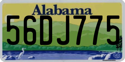 AL license plate 56DJ775