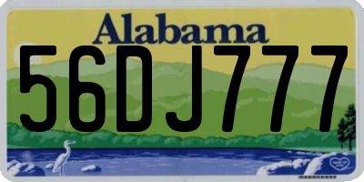 AL license plate 56DJ777