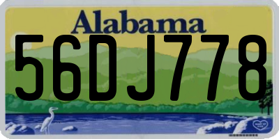 AL license plate 56DJ778