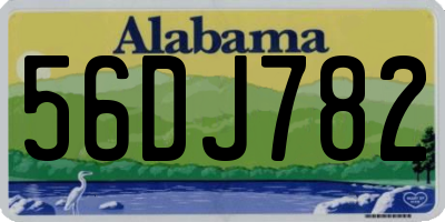 AL license plate 56DJ782