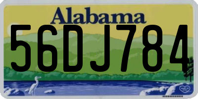 AL license plate 56DJ784