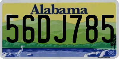 AL license plate 56DJ785