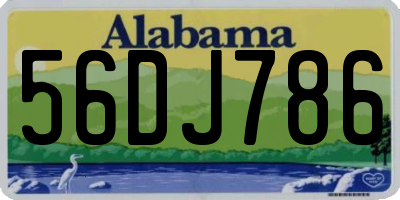 AL license plate 56DJ786