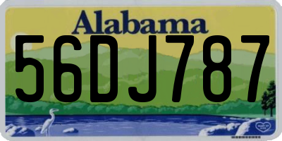 AL license plate 56DJ787